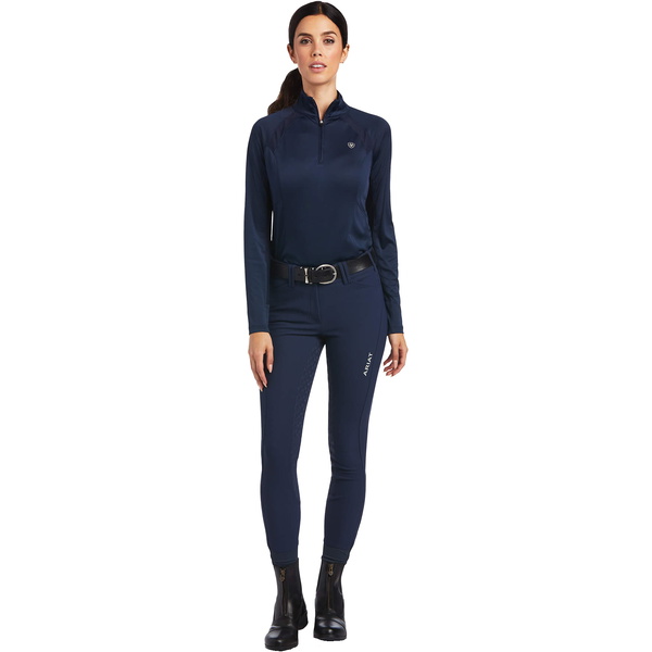 Ariat Womens Sunstopper 2 . 0 1 / 4 Zip Base Layer Top - Navy
